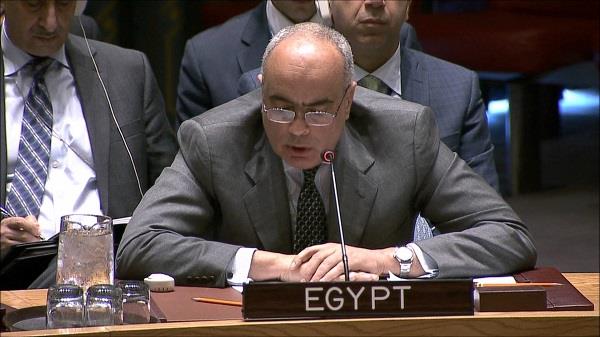السفير عمرو رمضان، رئيس وفد مصر لدى الأمم المتحدة 