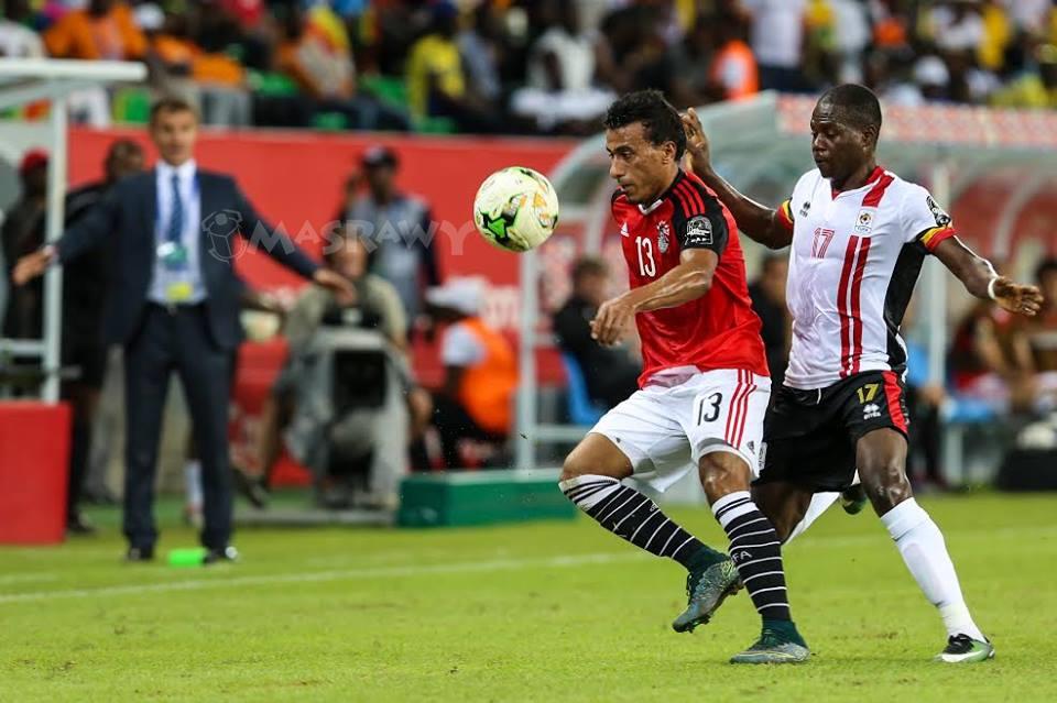جانب من مباراة مصر أوغندا