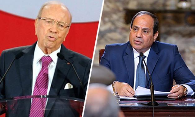 الرئيس عبد الفتاح السيسى و الرئيس التونسى الباجى ق