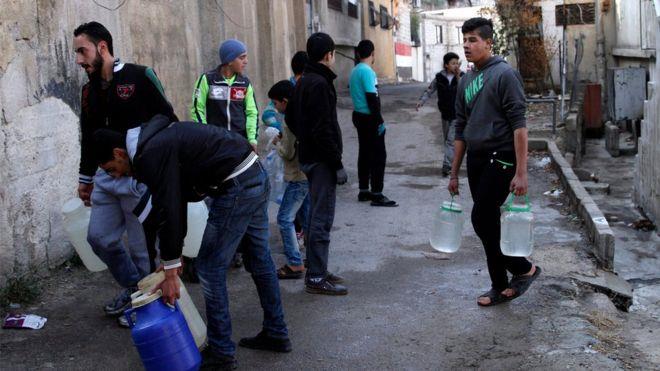 انقطاع مياه الشرب في دمشق