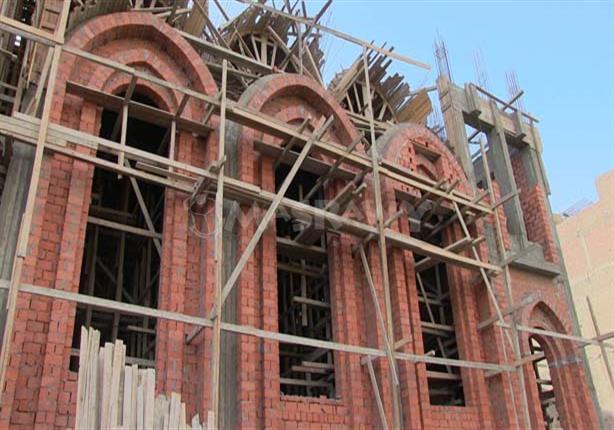 كنيسة المنيا أثناء إعادة الإنشاء