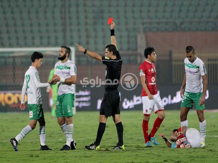 طرد هشام شحاتة لاعب الاتحاد أمام الأهلي