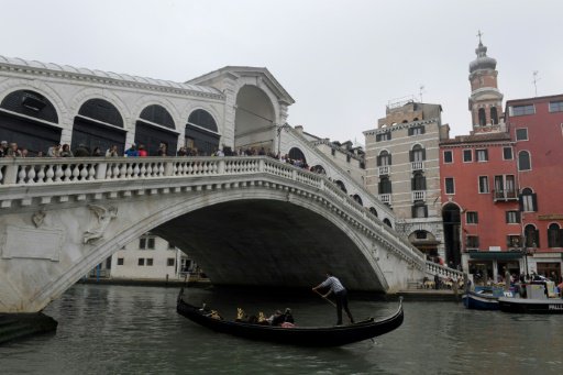 القناة الكبيرة في مدينة البندقية في 20 تشرين الاول