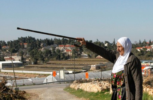 امرأة فلسطينية في قرية خربة زكريا في الضفة الغربية