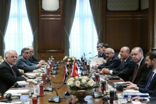 الرئيس التركي رجب اردوغان ورئيس الوزراء العراقي