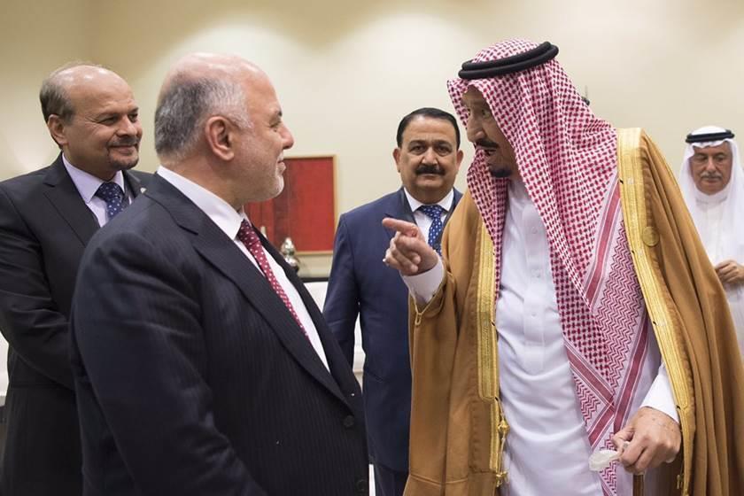 حيدر العبادي والملك السعودي سلمان بن عبد العزيز