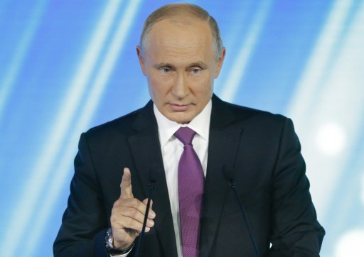 االرئيس الروسي فلاديمير بوتين يلقي كلمة في منتجع س