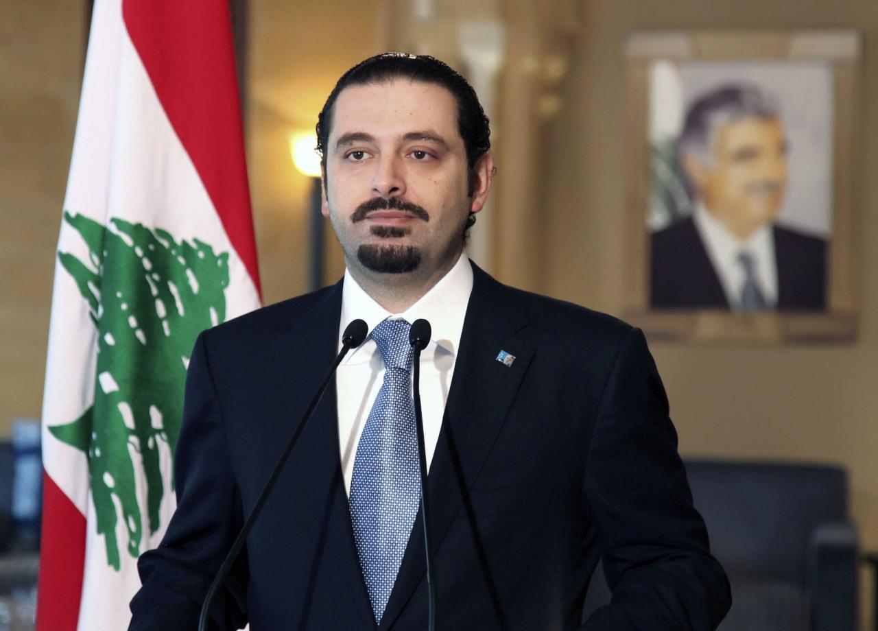 رئيس الوزراء اللبناني المستقيل سعد الدين الحريري