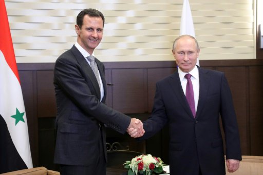 الرئيس الروسي فلاديمير بوتين يستقبل الرئيس السوري 