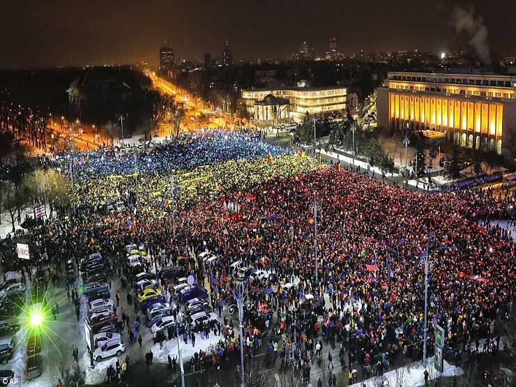 المظاهرات في رومانيا