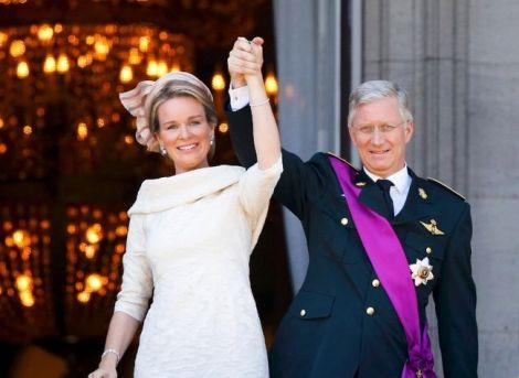 الملك البلجيكي فيليب مع زوجته ماتيلدا