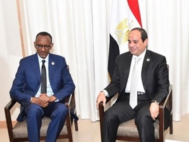 الرئيس السيسي وسفير رواندا بالقاهرة