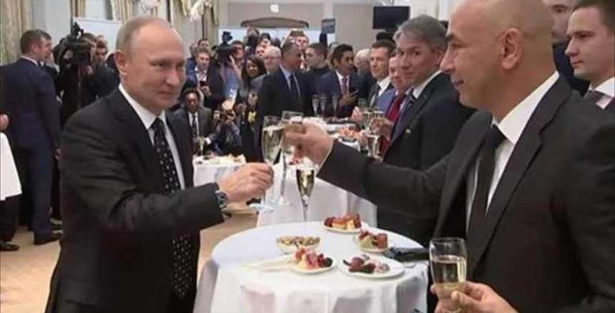 حسام حسن مع الرئيس الروسي بوتين