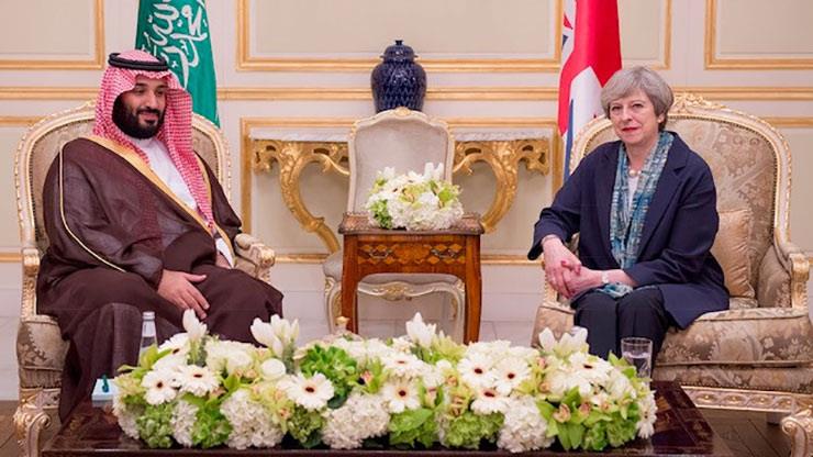 ولي العهد السعودي يلتقي رئيسة وزراء بريطانيا 