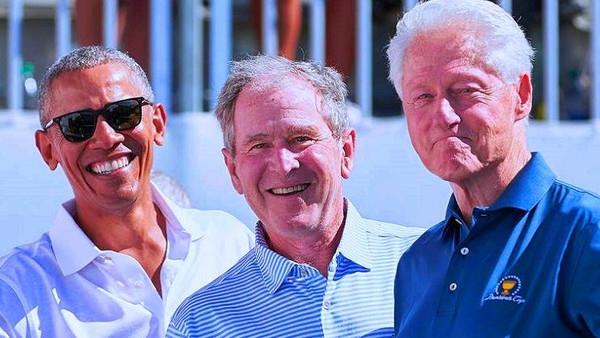 بيل كلينتون و جورج بوش و باراك أوباما