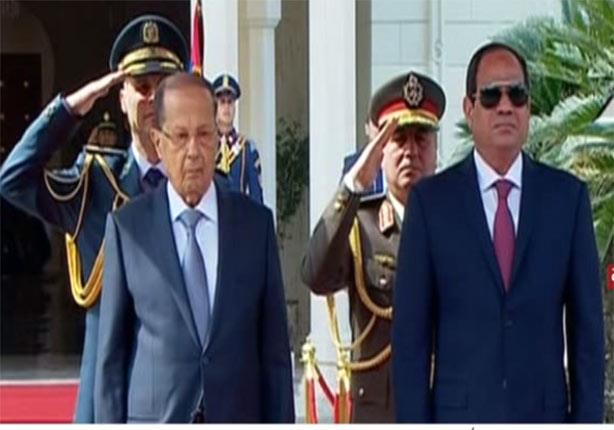 الرئيس السيسي يستقبل الرئيس اللبناني ميشال عون