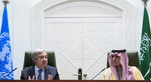 مؤتمر صحافي مشترك لوزير الخارجية السعودي عادل الجب