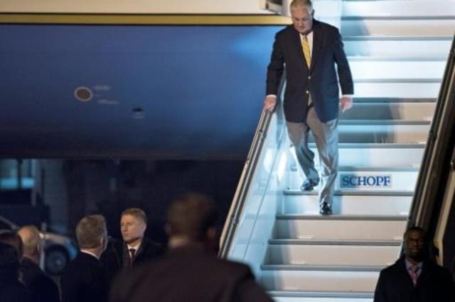 وزير الخارجية الأمريكي ريكس تيلرسون يصل إلى مطار ب