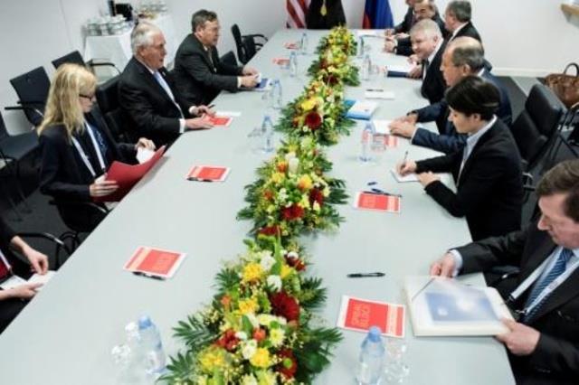 اجتماع وزير الخارجية الروسي سيرغي لافروف والوفد ال