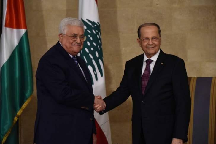 الرئيسين اللبنانى والفلسطيني