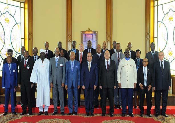 السيسي مع رؤساء المحاكم الدستورية الأفارقة