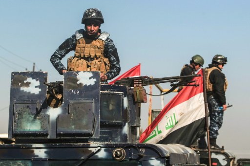 قوات عراقية في قرية البوسيف في 22 شباط/فبراير 2017