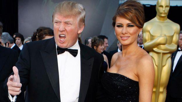 ترامب وزوجته ميلانيا في حفل جوائز الاوسكار عام 201