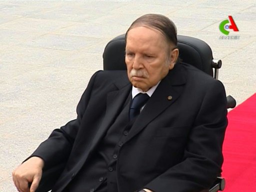 لقطة من التلفزيون للرئيس الجزائري عبد العزيز بوتفل