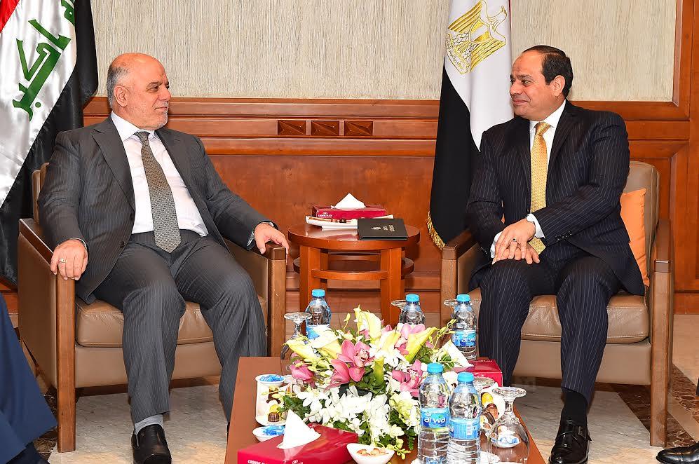 السيسي ورئيس الوزراء العراقي 