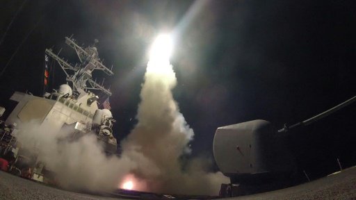 صورة نشرتها البحرية الاميركية لاطلاق صاروخ توماهوك