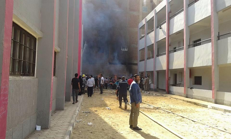 حريق بمدرسة ثانوي