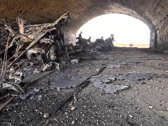 مطار الشعيرات بعد الضربة الامريكية