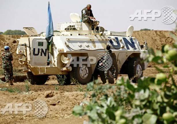 جنود حفظ سلام تابعون للأمم المتحدة في شمال دارفور 