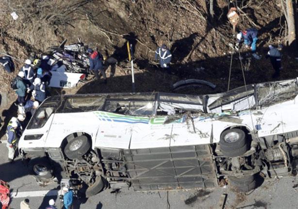 حادث تحطم حافلة سياحية تركية