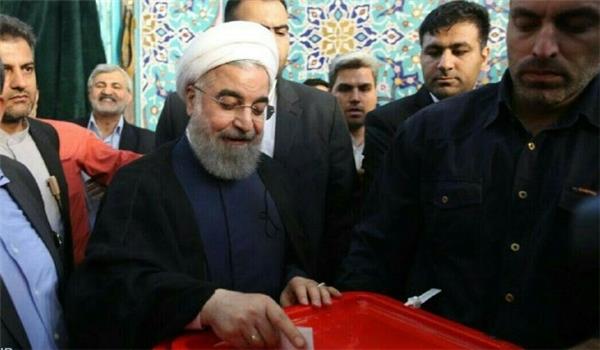 الرئيس الإيراني حسن روحاني في الانتخابات الرئاسية 