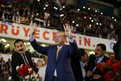 الرئيس التركي رجب طيب اردوغان في مؤتمر حزب العدالة