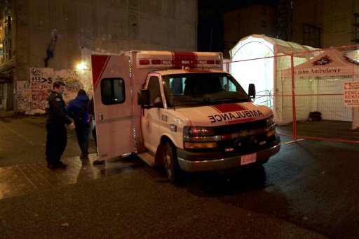 سيارة اسعاف في فانكوفر في 22 ك1/ديسمبر 2016