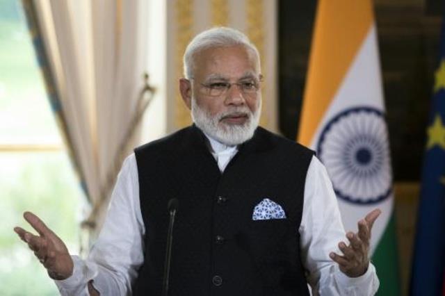 رئيس الوزراء الهندي ناريندرا مودي في صورة من الارش