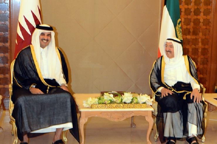 أمير قطر الشيخ تميم بن حمد للكويت ولقائه أمير البل