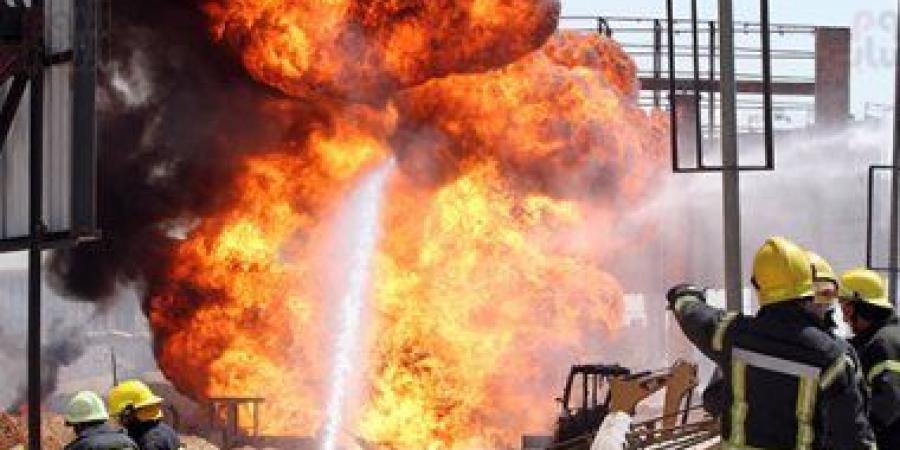 41 مصابًا في حريق شركة سيدي كرير للبتروكيماويات
