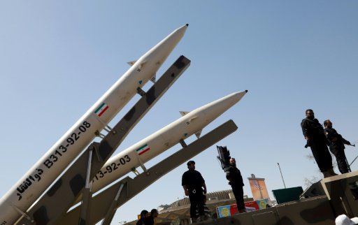 صواريخ ذو الفقار الإيرانية في عرض عسكري في يوم الق