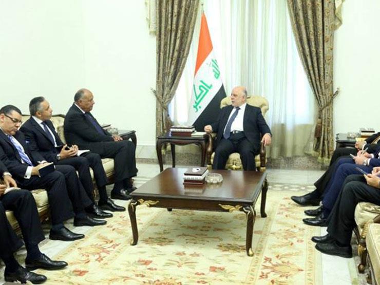 التقى شكري مع رئيس الوزراء العراقي حيدر العبادي