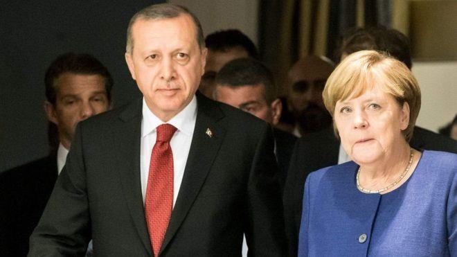 التقى الرئيس التركي أردوغان والمستشارة الألمانية أ