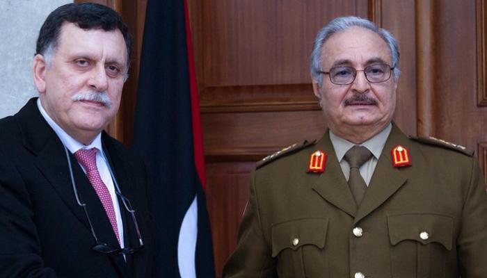 الرئاسي الليبي ي فائز السراج، والقائد العام للجيش 