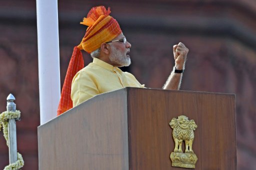 رئيس الوزراء الهندي ناريندرا مودي يلقي خطابا في ال