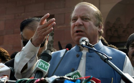 رئيس الوزراء الباكستاني السابق نواز شريف في لاهور 
