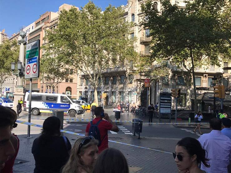 حادث دهس وسط برشلونة