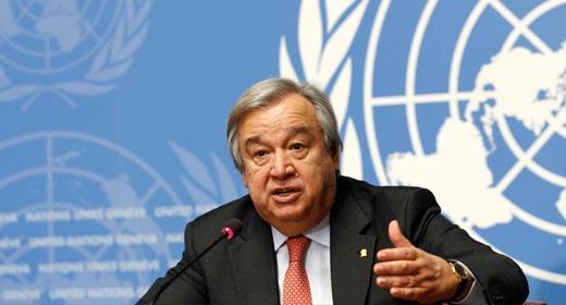أنطونيو جوتيريس سكرتير عام الأمم المتحدة          