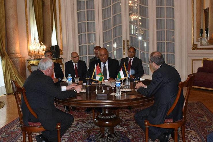 اجتماع وزراء خارجية مصر والأردن وفلسطين 