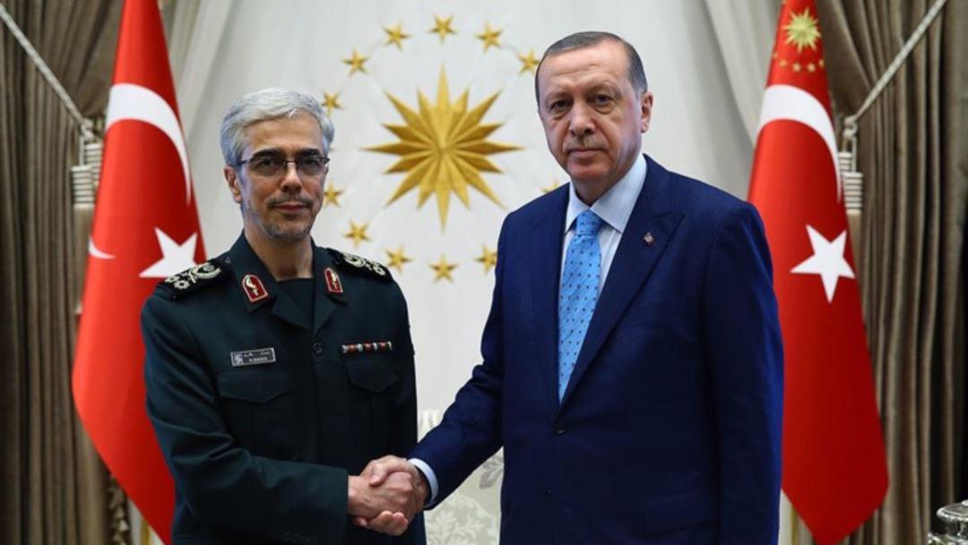 الرئيس التركي و رئيس الأركان الايراني محمد باقري